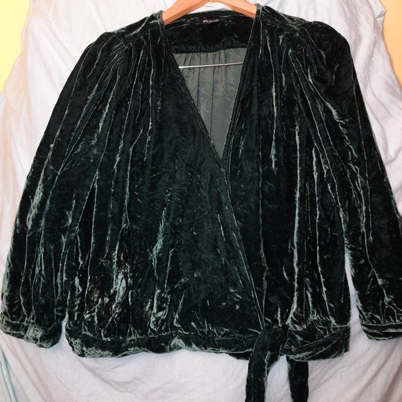 Madewell Velvet wrap top - Picture 1 of 7